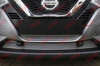 3 899 р. Защита радиатора (низ 2 части) Стрелка11 Стандарт  Nissan Qashqai  2 (2017-2022) J11 рестайлинг (черная)  с доставкой в г. Владивосток. Увеличить фотографию 2