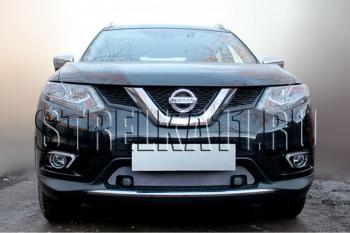 3 499 р. Защита радиатора (с парктроником низ) Стрелка11 Стандарт  Nissan X-trail  3 T32 (2013-2018) дорестайлинг (хром)  с доставкой в г. Владивосток. Увеличить фотографию 2