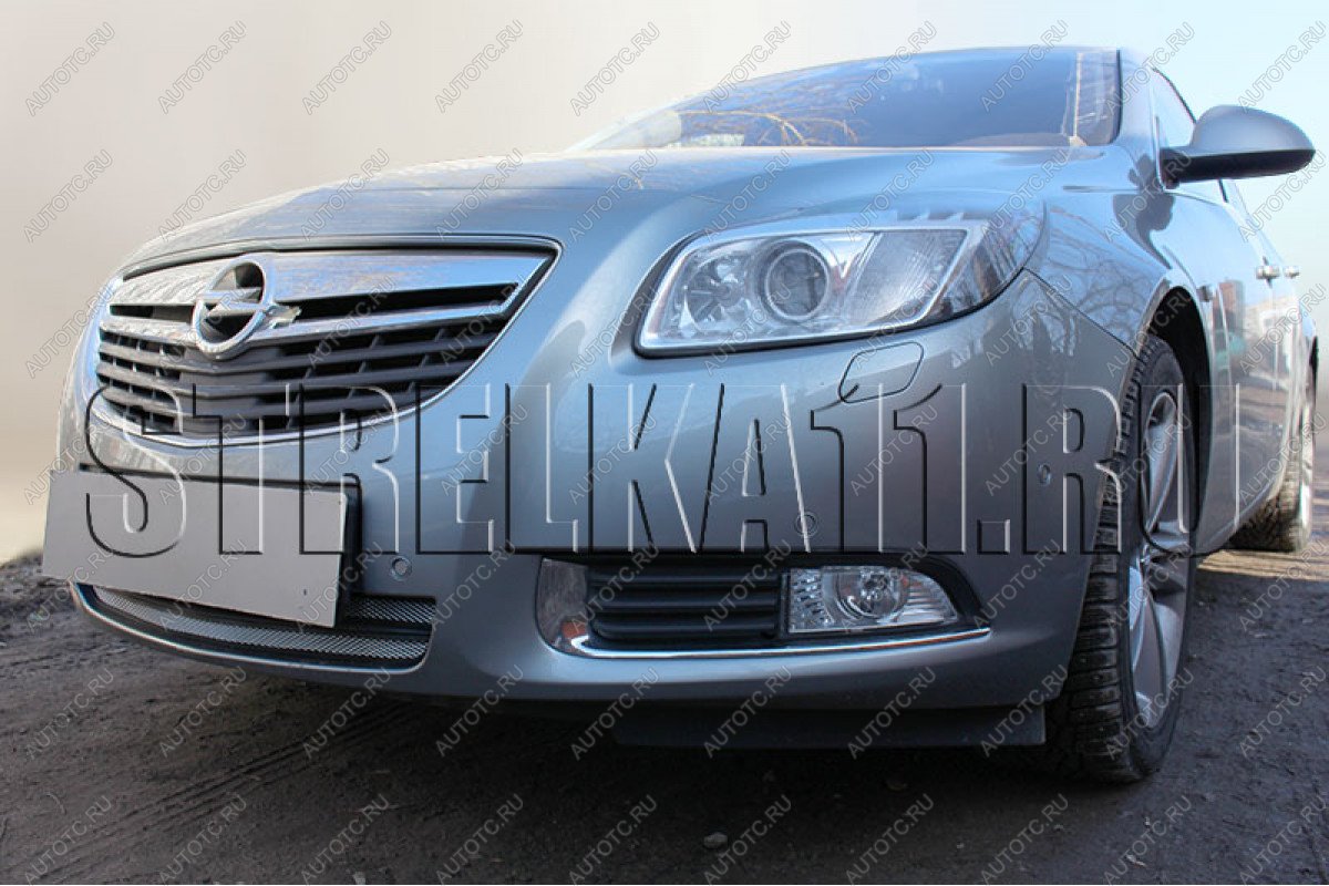 4 099 р. Защита радиатора Стрелка11 Стандарт  Opel Insignia ( A,  А) (2008-2013) дорестайлинг седан, дорестайлинг универсал, дорестайлинг, хэтчбэк (черная)  с доставкой в г. Владивосток