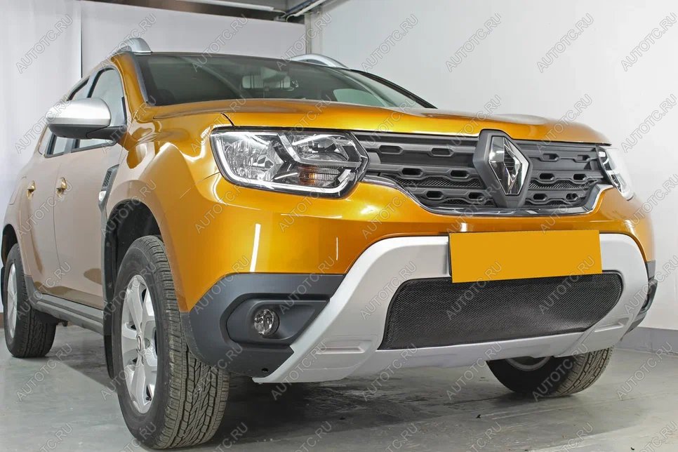 3 779 р. Защита радиатора (низ) Стрелка11 Стандарт  Renault Duster  HM (2020-2024) (черная)  с доставкой в г. Владивосток