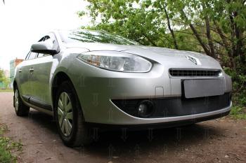 2 399 р. Защита радиатора (верх) Стрелка11 Стандарт Renault Fluence дорестайлинг (2010-2012) (черная)  с доставкой в г. Владивосток. Увеличить фотографию 2