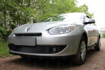 2 399 р. Защита радиатора (верх) Стрелка11 Стандарт Renault Fluence дорестайлинг (2010-2012) (черная)  с доставкой в г. Владивосток. Увеличить фотографию 3