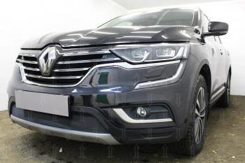 3 899 р. Защита радиатора Стрелка11 Стандарт  Renault Koleos  2 (2016-2025) (черная)  с доставкой в г. Владивосток. Увеличить фотографию 2