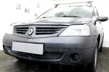 2 769 р. Защита радиатора (низ) Стрелка11 Стандарт Renault Logan 1 дорестайлинг (2004-2010) (черная)  с доставкой в г. Владивосток. Увеличить фотографию 2