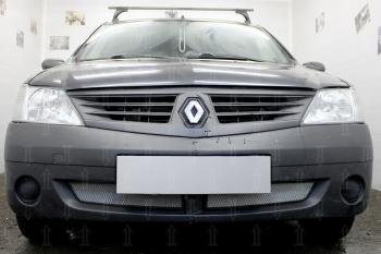 2 899 р. Защита радиатора (низ) Стрелка11 Стандарт  Renault Logan  1 (2004-2010) дорестайлинг (хром)  с доставкой в г. Владивосток. Увеличить фотографию 2