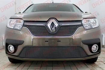 3 179 р. Защита радиатора (низ) Стандарт Renault Logan 2 рестайлинг (2018-2024) (черная)  с доставкой в г. Владивосток. Увеличить фотографию 2