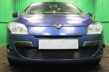 2 799 р. Защита радиатора (низ) Стандарт  Renault Megane  седан (2008-2012)  дорестайлинг (черная)  с доставкой в г. Владивосток. Увеличить фотографию 2