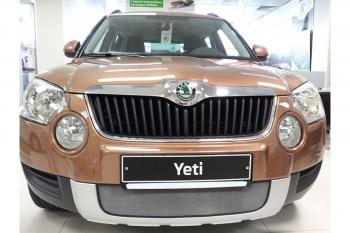 3 779 р. Защита радиатора Стрелка11 Стандарт  Skoda Yeti (2009-2013) (хром)  с доставкой в г. Владивосток. Увеличить фотографию 2