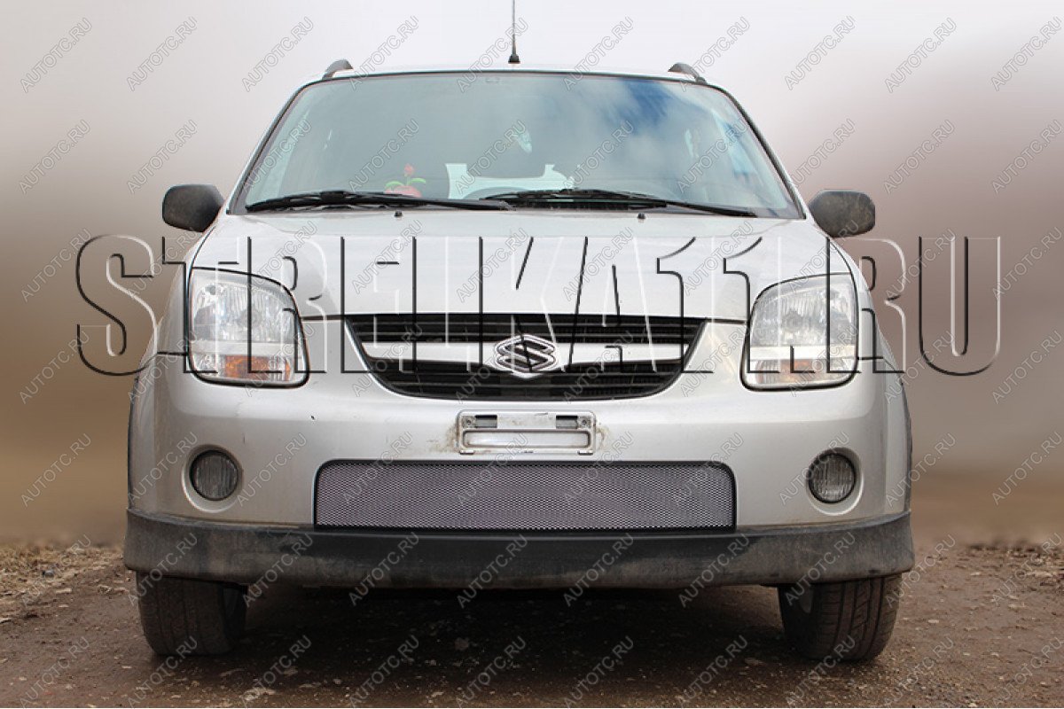 2 999 р. Защита радиатора Стрелка11 Стандарт  Suzuki Ignis (2003-2008) (хром)  с доставкой в г. Владивосток