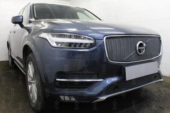 3 099 р. Защита радиатора (с парктроником) Стрелка11 Стандарт Volvo XC90 L дорестайлинг (2015-2019) (черная)  с доставкой в г. Владивосток. Увеличить фотографию 2