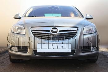 969 р. Зимняя заглушка решетки радиатора Стрелка11  Opel Insignia ( A,  А) (2008-2013) дорестайлинг седан, дорестайлинг универсал, дорестайлинг, хэтчбэк (черная)  с доставкой в г. Владивосток. Увеличить фотографию 1