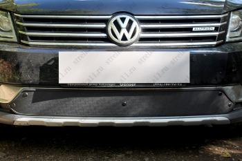 969 р. Зимняя заглушка решетки радиатора Стрелка11 Volkswagen Passat B7 седан (2010-2015) (черная)  с доставкой в г. Владивосток. Увеличить фотографию 1