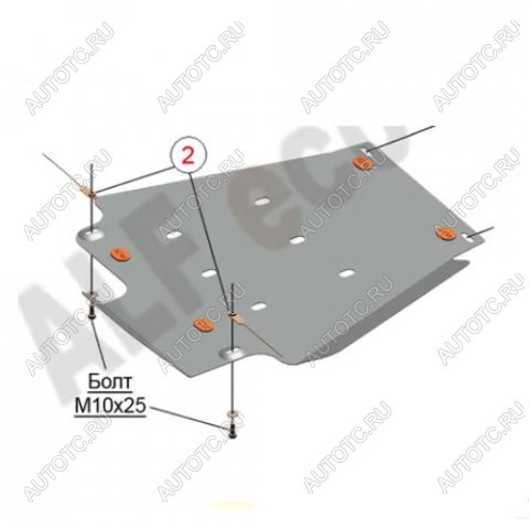 6 299 р. Защита кпп (V-5,7) ALFECO  Toyota Tundra  XK50 (2013-2024) 2-ой рестайлинг (сталь 2 мм)  с доставкой в г. Владивосток