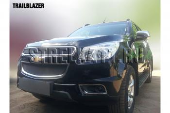 Защита радиатора (низ) Стрелка11 Стандарт Chevrolet Trailblazer GM800 дорестайлинг (2012-2016)  (хром)