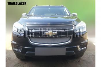 1 199 р. Защита радиатора (низ) Стрелка11 Стандарт  Chevrolet Trailblazer  GM800 (2012-2016) дорестайлинг (хром)  с доставкой в г. Владивосток. Увеличить фотографию 2