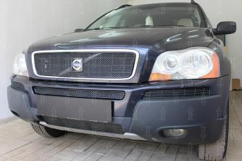 5 449 р. Защита радиатора (верх) Стрелка11 PREMIUM  Volvo XC90  C (2002-2006) дорестайлинг (черная)  с доставкой в г. Владивосток. Увеличить фотографию 2