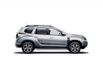 Порожки для ног Petroil Tuning (Ø51 с алюминиевой площадкой) Renault Duster HM (2020-2024)