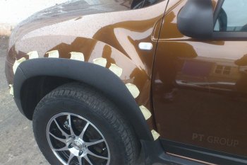 5 999 р. Комплект накладок на колёсные арки Petroil Tuning Renault Duster HS рестайлинг (2015-2021) (Текстурная поверхность)  с доставкой в г. Владивосток. Увеличить фотографию 4