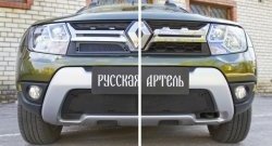 1 139 р. Защитная сетка решетки радиатора РА  Renault Duster  HS (2015-2021) рестайлинг  с доставкой в г. Владивосток. Увеличить фотографию 4