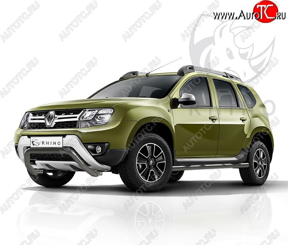 10 199 р. Защита переднего бампера (Ø63 мм волна, нержавейка) SLITKOFF Renault Duster HS рестайлинг (2015-2021)  с доставкой в г. Владивосток