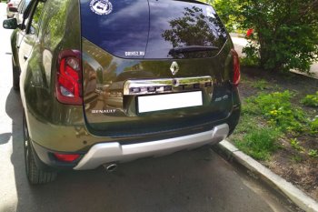 899 р. Защитная накладка заднего бампера Тюн-Авто Renault Duster HS рестайлинг (2015-2021)  с доставкой в г. Владивосток. Увеличить фотографию 2