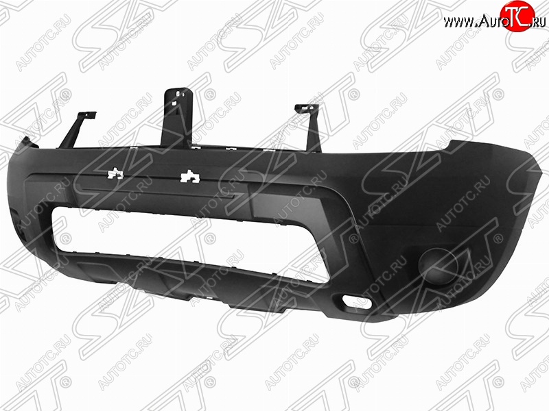 4 999 р. Передний бампер (без ПТФ) SAT Renault Duster HS дорестайлинг (2010-2015) (Неокрашенный)  с доставкой в г. Владивосток