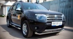 15 999 р. Одинарная защита переднего бампера диаметром 63 мм (4x4) SLITKOFF  Renault Duster  HS (2010-2015) дорестайлинг  с доставкой в г. Владивосток. Увеличить фотографию 3