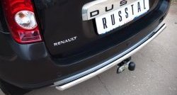 6 999 р. Одинарная защита заднего бампера из трубы диаметром 42 мм (4x4) SLITKOFF  Renault Duster  HS (2010-2015) дорестайлинг  с доставкой в г. Владивосток. Увеличить фотографию 2