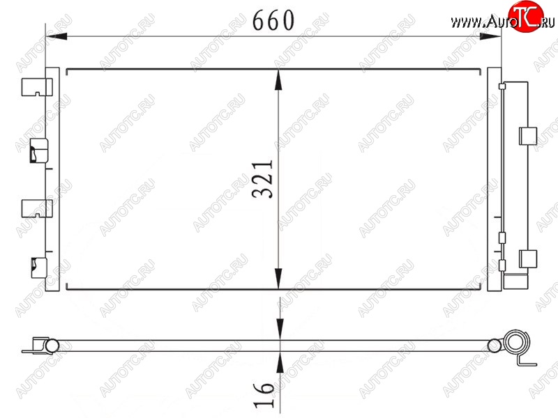 5 999 р. Радиатор кондиционера SAT Renault Duster HS дорестайлинг (2010-2015)  с доставкой в г. Владивосток