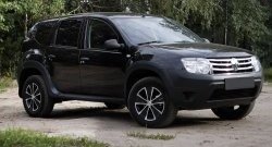 8 599 р. Накладки арок RA (комплект)  Renault Duster  HS (2010-2015) дорестайлинг (Поверхность шагрень)  с доставкой в г. Владивосток. Увеличить фотографию 2