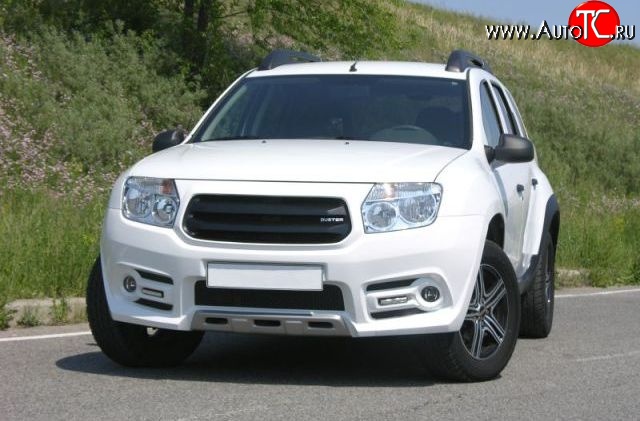 15 999 р. Передний бампер Sport Renault Duster HS дорестайлинг (2010-2015) (Неокрашенный)  с доставкой в г. Владивосток