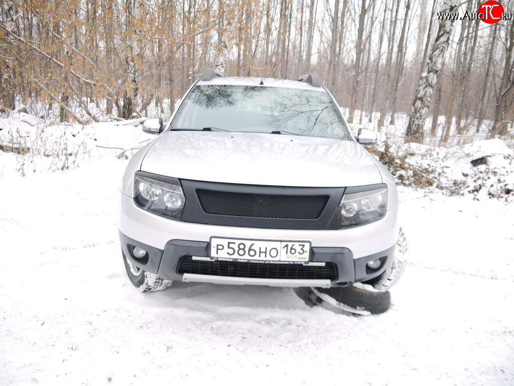 4 599 р. Решётка радиатора DM-Style Renault Duster HS дорестайлинг (2010-2015) (Без сетки, Неокрашенная глянец (под окраску))  с доставкой в г. Владивосток