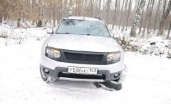 4 599 р. Решётка радиатора DM-Style Renault Duster HS дорестайлинг (2010-2015) (Без сетки, Неокрашенная глянец (под окраску))  с доставкой в г. Владивосток. Увеличить фотографию 3