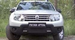 2 189 р. Защитная сетка решетки переднего бампера (с дхо без обвеса) РА Renault Duster HS дорестайлинг (2010-2015)  с доставкой в г. Владивосток. Увеличить фотографию 3