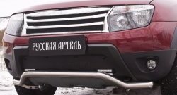 1 189 р. Зимняя заглушка решетки переднего бампера (с дхо и обвесом) РА Renault Duster HS дорестайлинг (2010-2015)  с доставкой в г. Владивосток. Увеличить фотографию 3