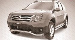 Фигурная защита переднего бампера диаметром 57 мм Slitkoff Renault (Рено) Duster (Дастер)  HS (2010-2015) HS дорестайлинг