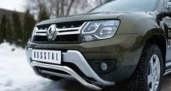 13 349 р. Защита переднего бампера (Ø63 мм волна, нержавейка) SLITKOFF Renault Duster HS рестайлинг (2015-2021)  с доставкой в г. Владивосток. Увеличить фотографию 2