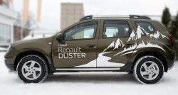 13 099 р. Широкая защита порогов (рестайлинг) Russtal Renault Duster HS дорестайлинг (2010-2015) (Защита порогов с со скосами на торцах (вариант 1))  с доставкой в г. Владивосток. Увеличить фотографию 4