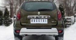 Одинарная защита заднего бампера из трубы диаметром 42 мм (рестайлинг) SLITKOFF Renault (Рено) Duster (Дастер)  HS (2010-2021) HS дорестайлинг, рестайлинг