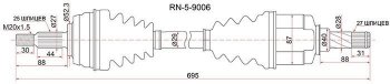 Привод передний левый 2WD SAT Renault Duster HS рестайлинг (2015-2021)