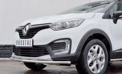 14 649 р. Защита переднего бампера (Ø42 мм, нержавейка) SLITKOFF Renault Kaptur дорестайлинг (2016-2020)  с доставкой в г. Владивосток. Увеличить фотографию 4