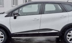 17 499 р. Защита порогов из круглой трубы диаметром 42 мм SLITKOFF  Renault Kaptur (2016-2024) дорестайлинг, рестайлинг  с доставкой в г. Владивосток. Увеличить фотографию 4