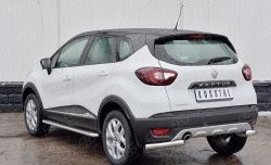 13 849 р. Защита заднего бампера (Ø63 мм уголки, нержавейка) SLITKOFF  Renault Kaptur (2016-2020) дорестайлинг  с доставкой в г. Владивосток. Увеличить фотографию 2