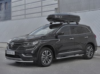 12 999 р. Защита переднего бампера (Ø42 мм, нержавейка) SLITKOFF Renault Koleos 2 (2016-2024)  с доставкой в г. Владивосток. Увеличить фотографию 3