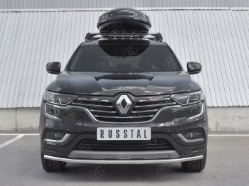 Защита переднего бампера (Ø42 мм, нержавейка) SLITKOFF Renault Koleos 2 (2016-2024)