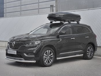 20 649 р. Защита переднего бампера (Ø63 мм, нержавейка) SLITKOFF  Renault Koleos  2 (2016-2024)  с доставкой в г. Владивосток. Увеличить фотографию 3