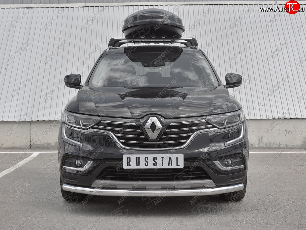 20 649 р. Защита переднего бампера (Ø63 мм, нержавейка) SLITKOFF  Renault Koleos  2 (2016-2024)  с доставкой в г. Владивосток