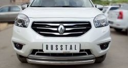 16 799 р. Одинарная защита переднего бампера диаметром 76 мм SLITKOFF  Renault Koleos  1 (2011-2016) Phase 2, Phase 3  с доставкой в г. Владивосток. Увеличить фотографию 3