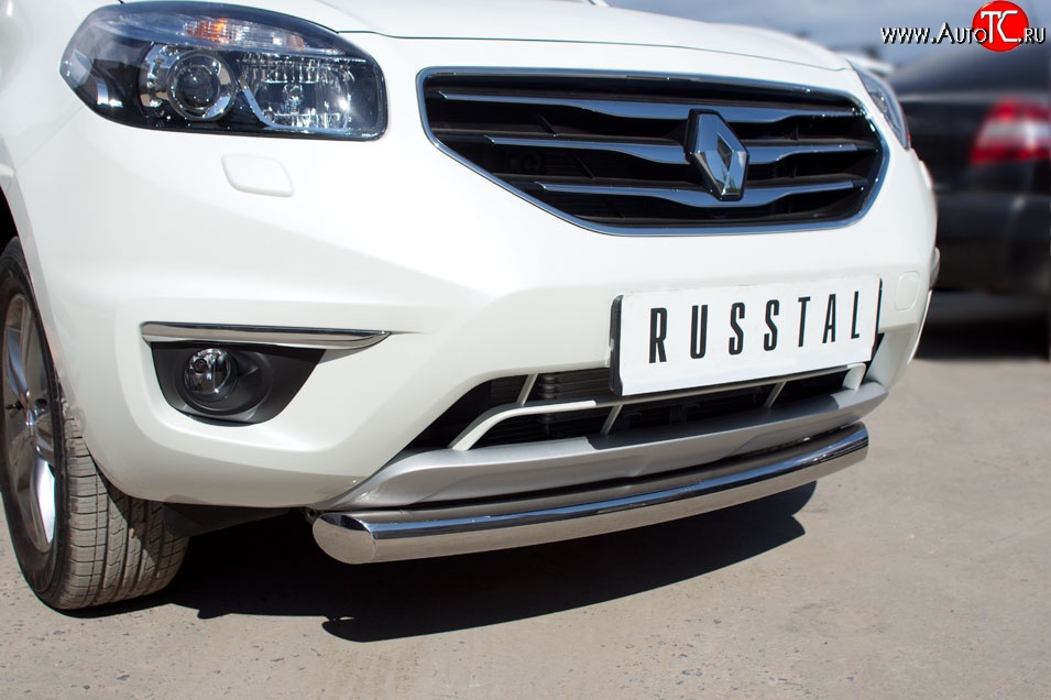 16 799 р. Одинарная защита переднего бампера диаметром 76 мм SLITKOFF  Renault Koleos  1 (2011-2016) Phase 2, Phase 3  с доставкой в г. Владивосток