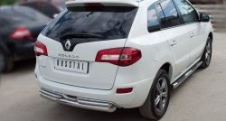 18 699 р. Защита заднего бампера (Ø76 и 42 мм, нержавейка) SLITKOFF Renault Koleos 1 Phase 2 (2011-2013)  с доставкой в г. Владивосток. Увеличить фотографию 1